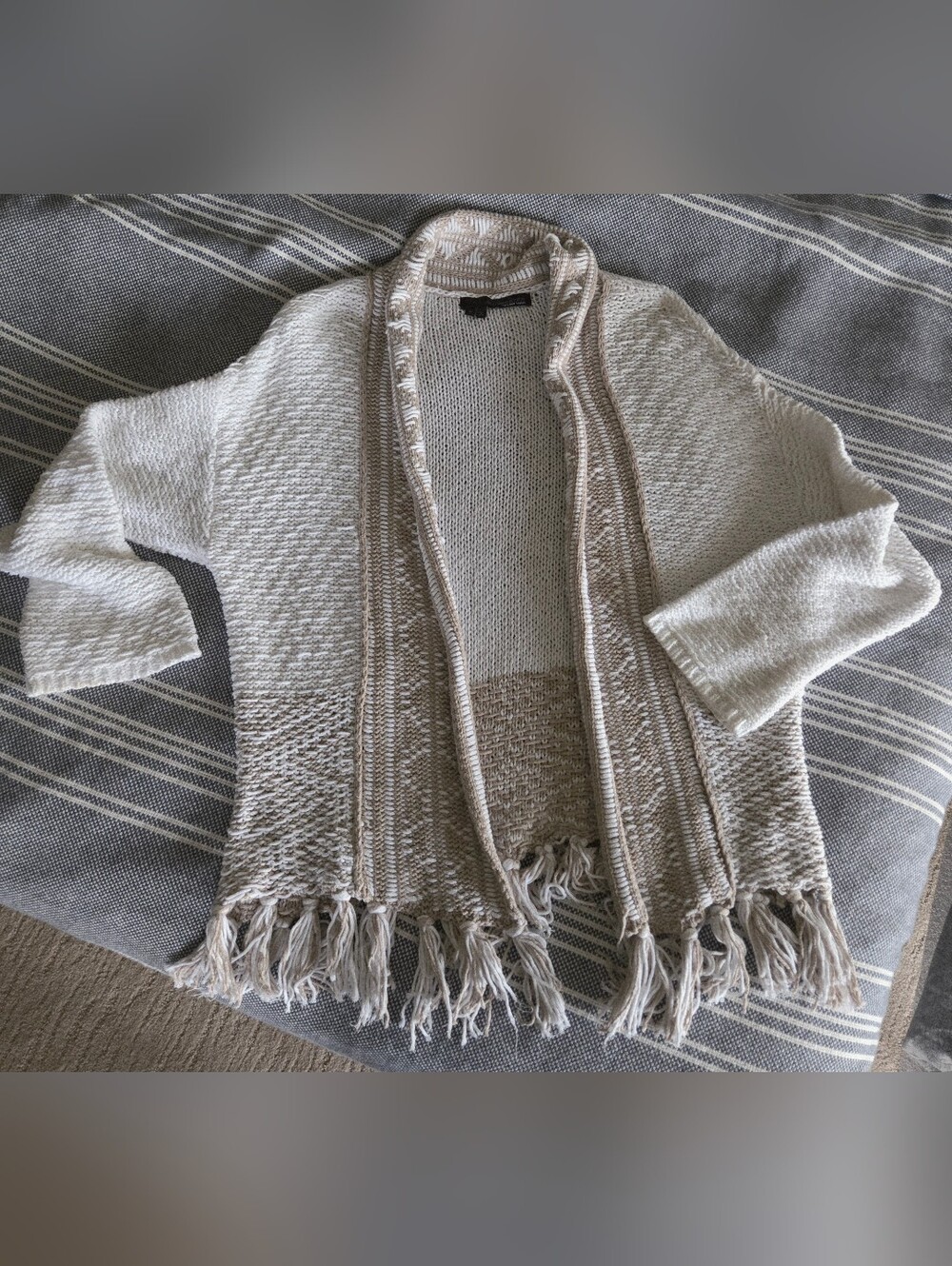 360 Sweater Italian Yarn Cardigan Coastal Cowgirl Cotton Cottage Fringe Western